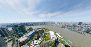 360 graden panorama van Shanghai gewoonvoorhem 3
