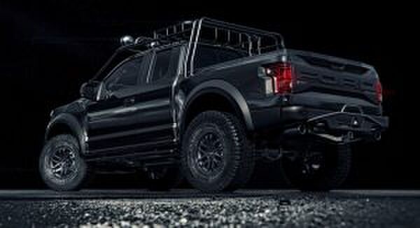 Zwarte Ford F-150 Raptor