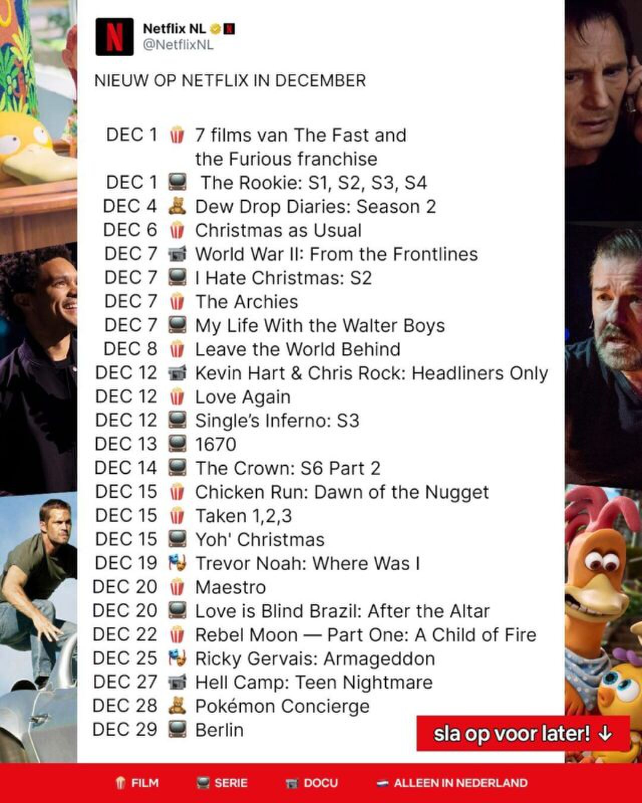  Deze films komen in december 2023 op Netflix