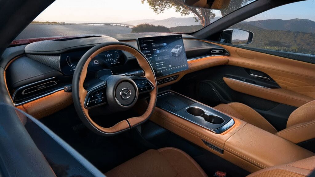 Het interieur van de Mazda6e