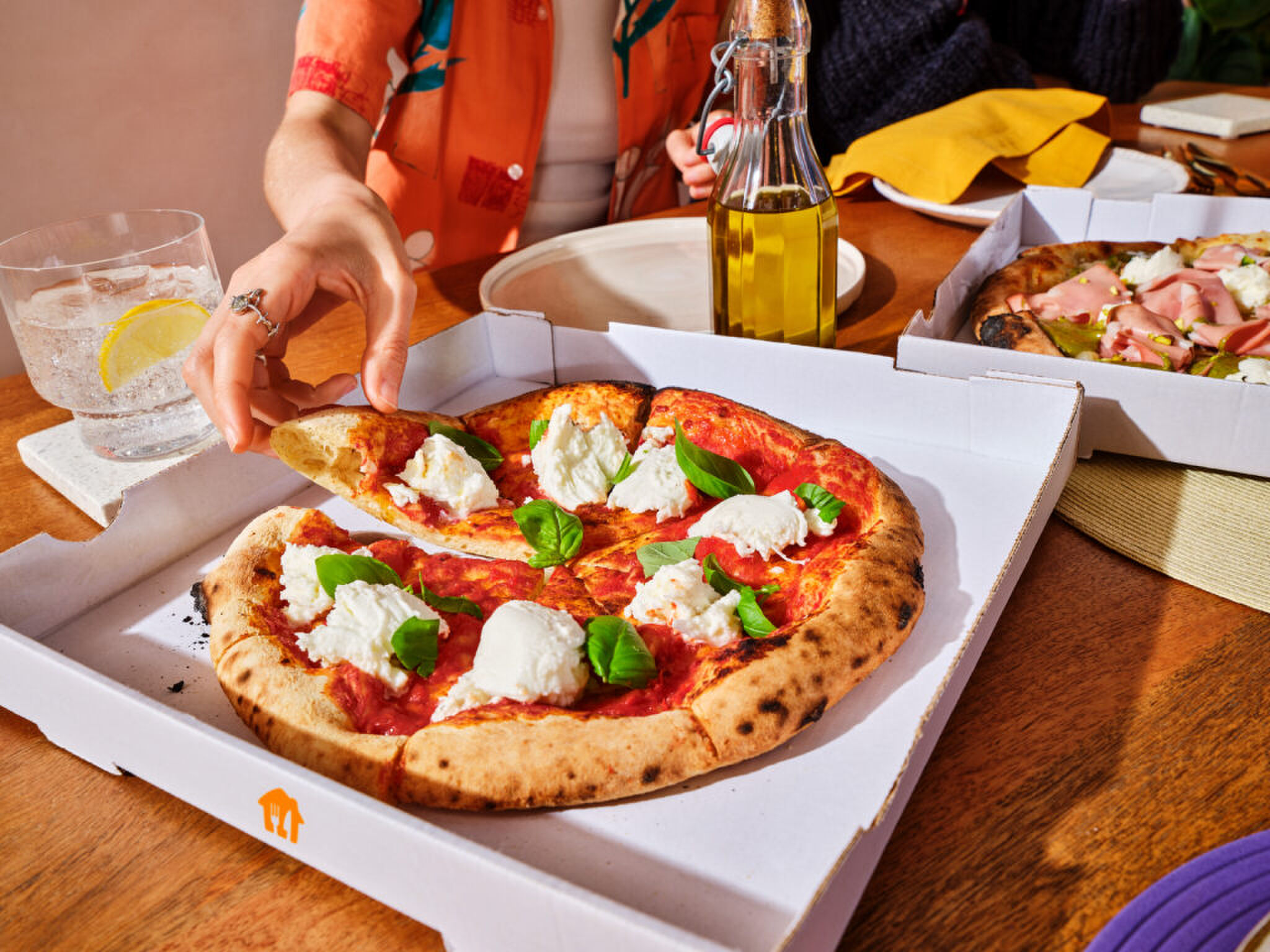 Een pizza Margherita