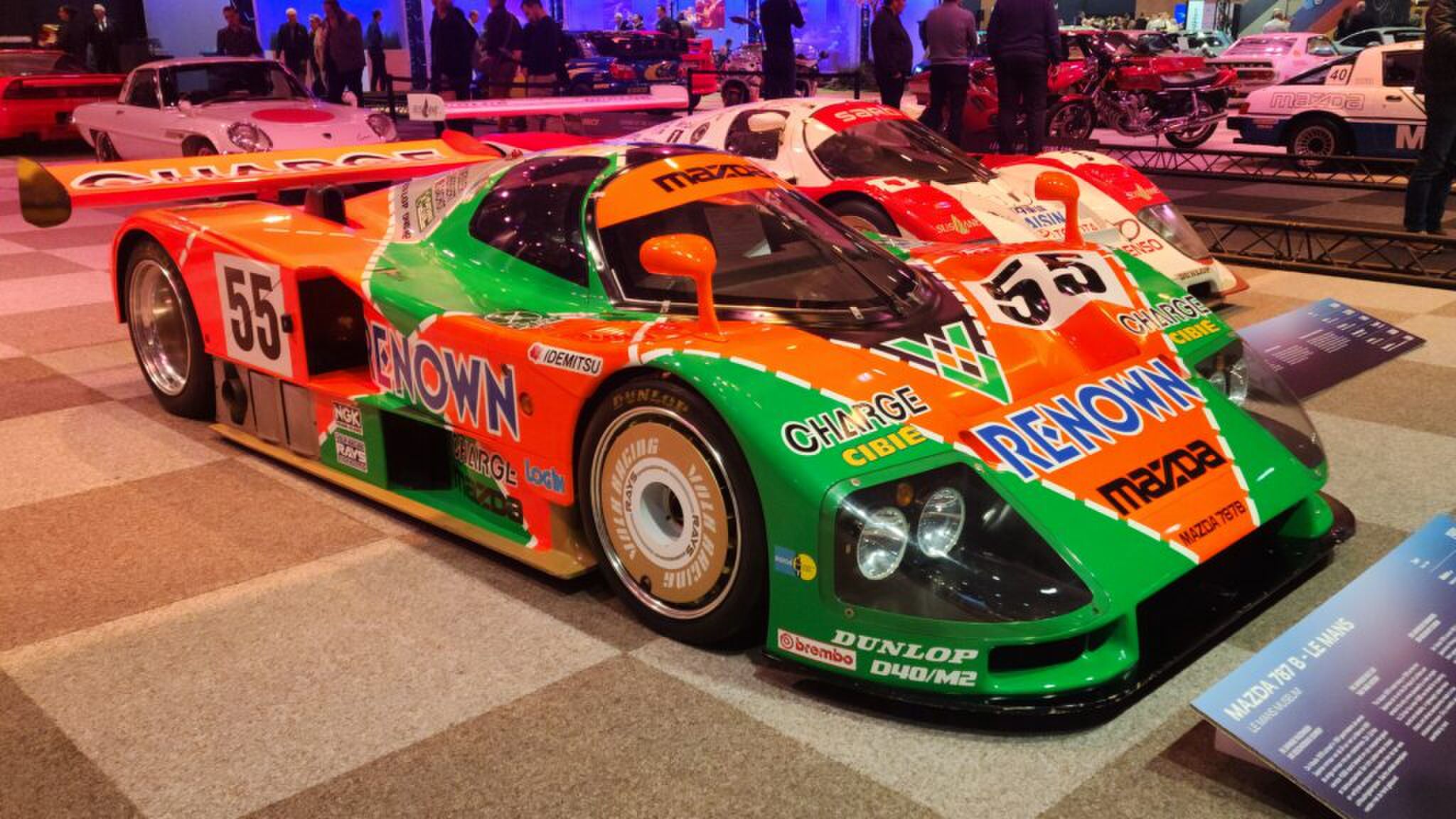 Voorzijde van de Mazda 787B Le Mans