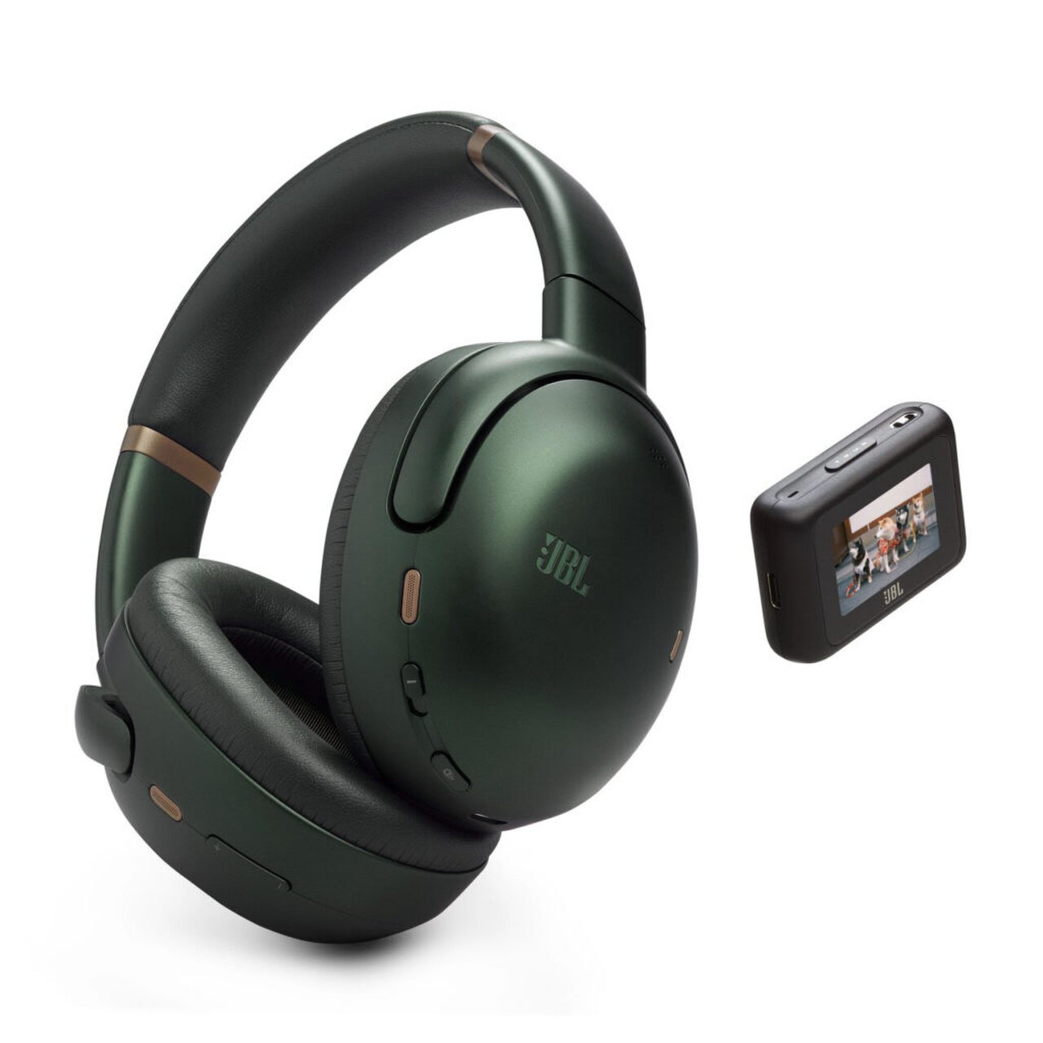 De JBL Tour ONE M3 headphones in een donkergroene kleur