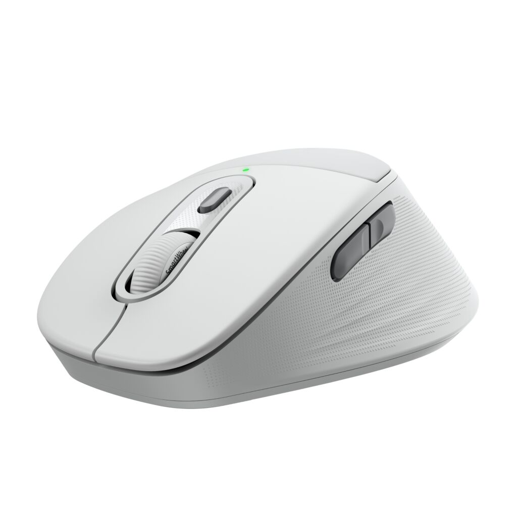 De nieuwe Logitech M850 L-muis van de zijkant