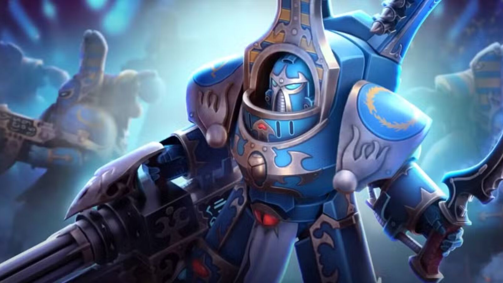 Een Space Marine uit het Thousand Sons-legioen uit Warhammer 40,000.
