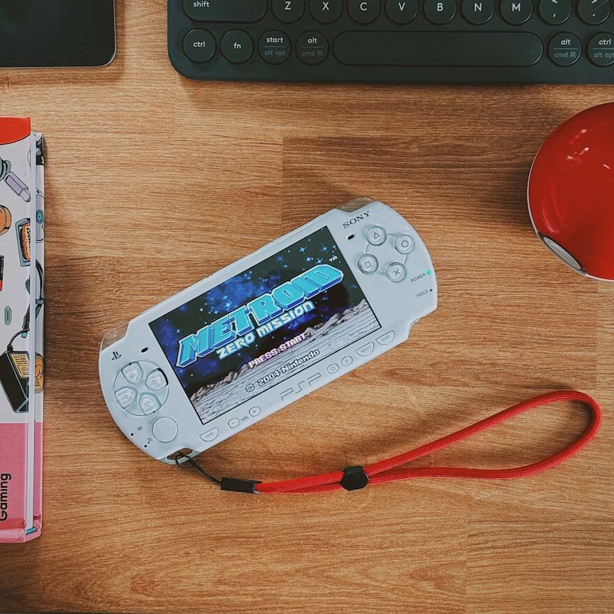 Een PSP, de eerste handheld van PlayStation