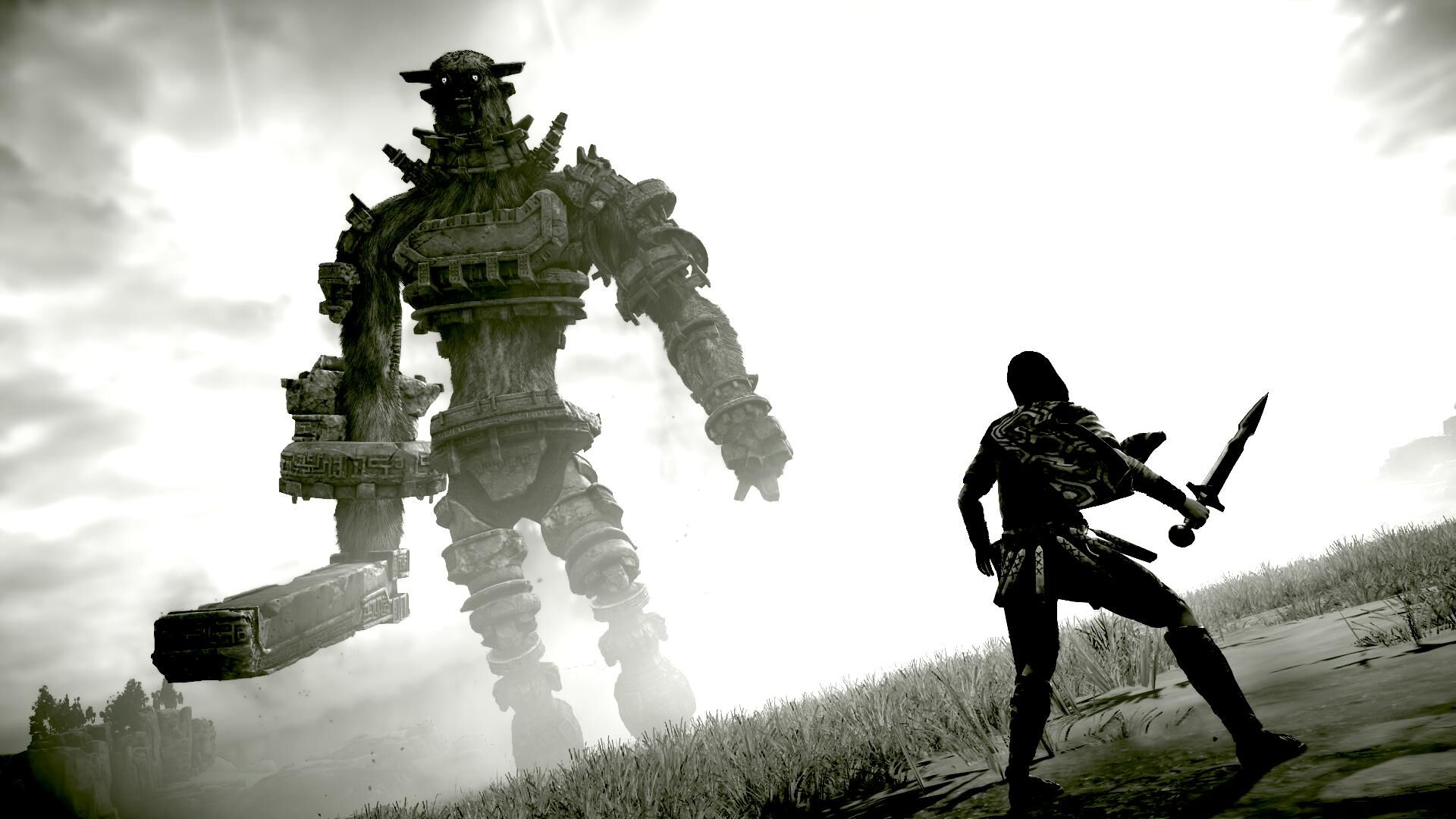 Een screenshot uit Shadow of the Colossus