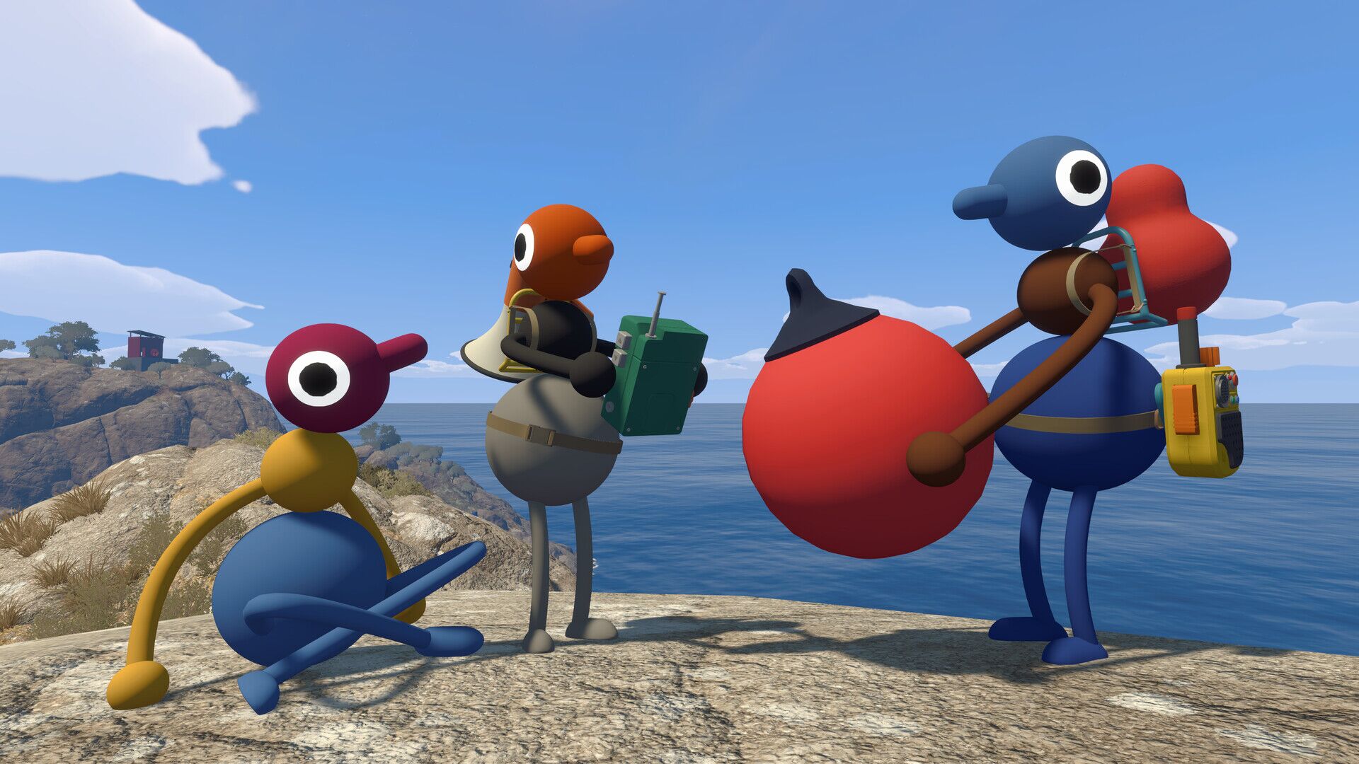 Een screenshot uit Big Walk, die in augustus gratis is met Playsation Plus