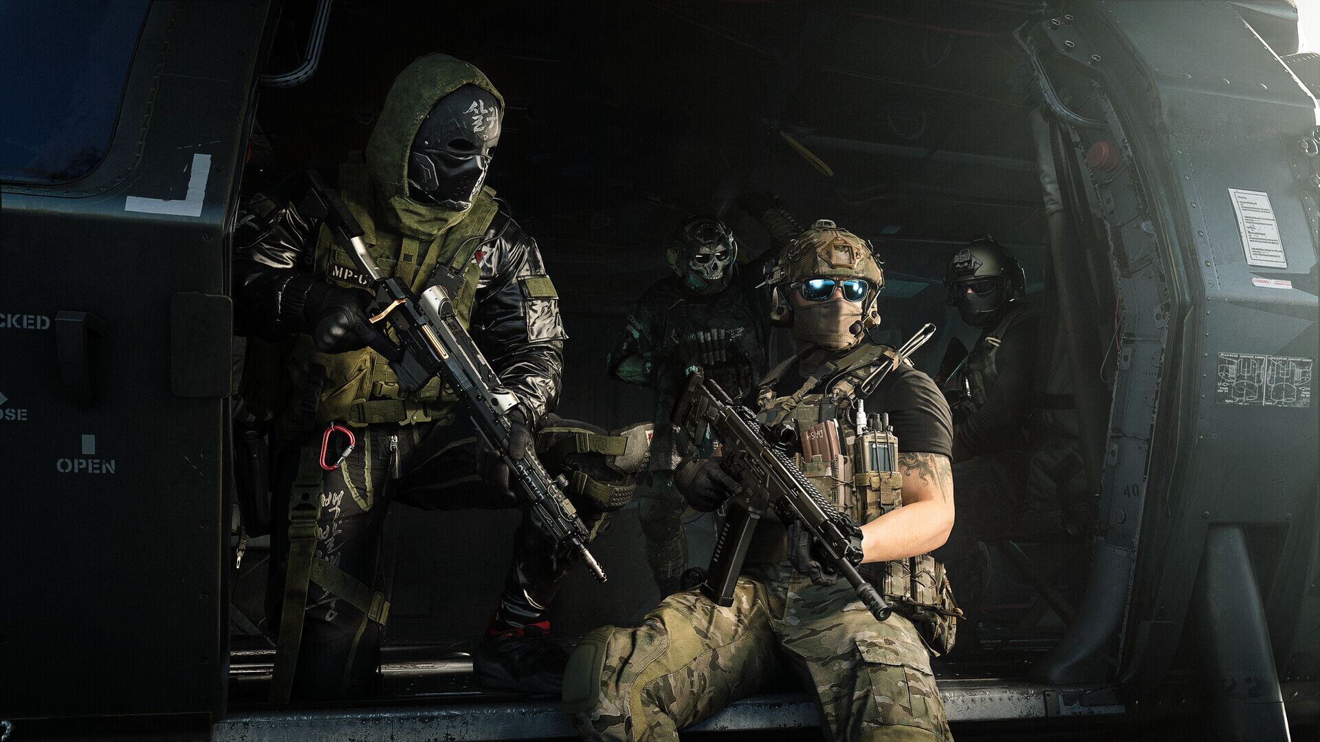 soldaten in een helikopter in Modern Warfare 4