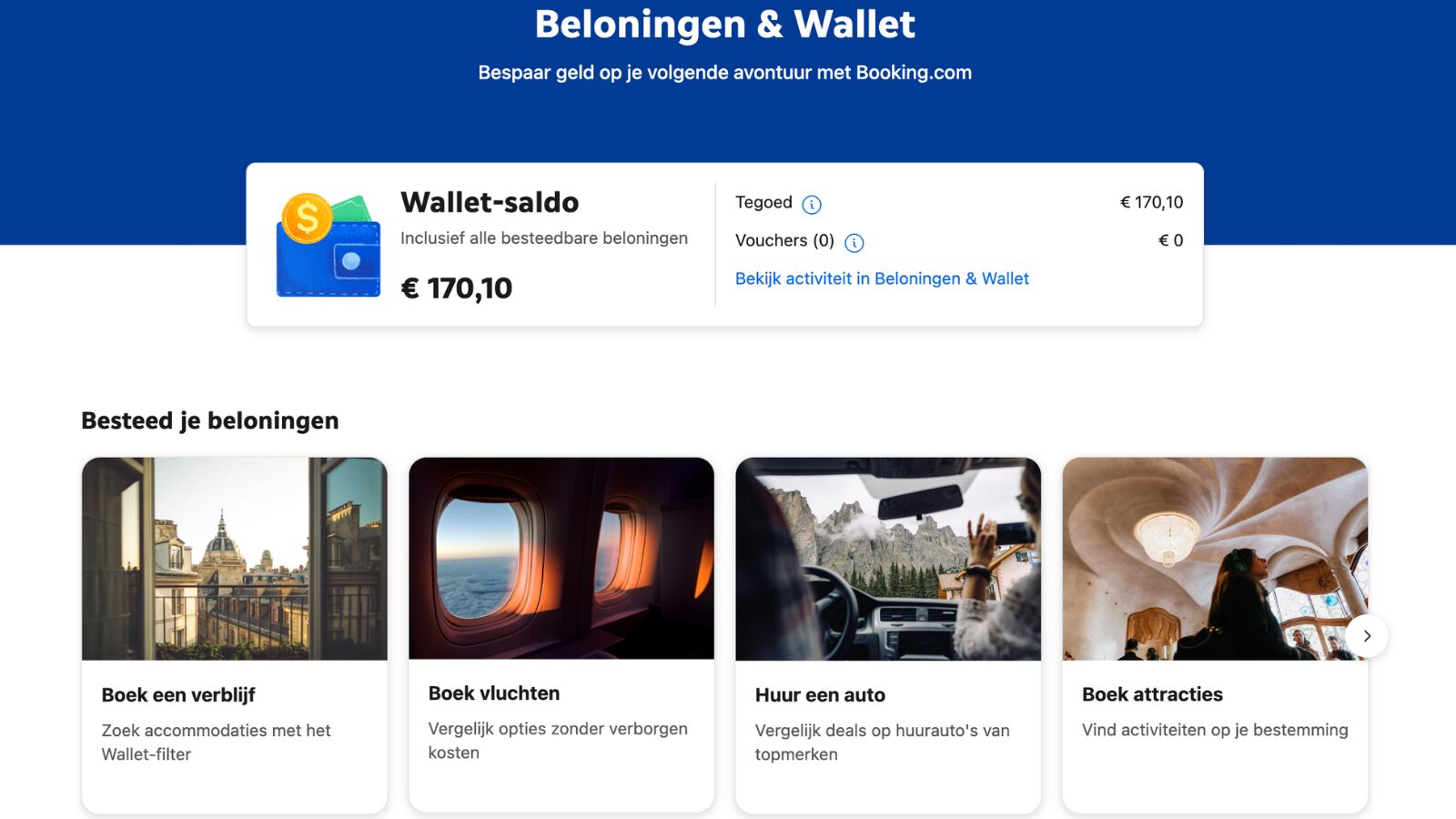 Wallet van Booking.com
