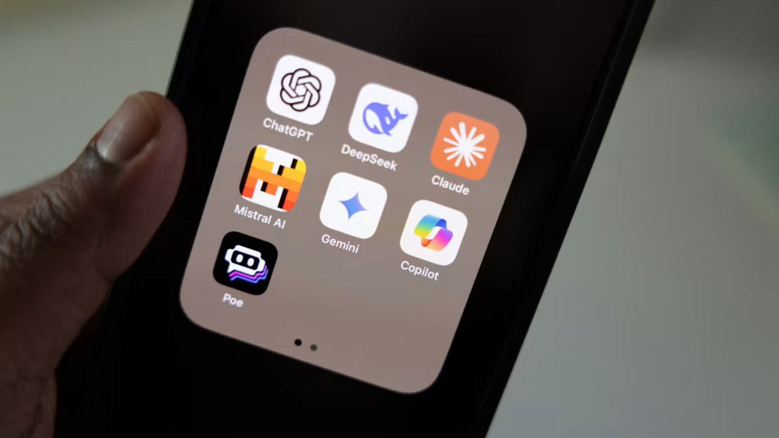 Een telefoon met AI Apps