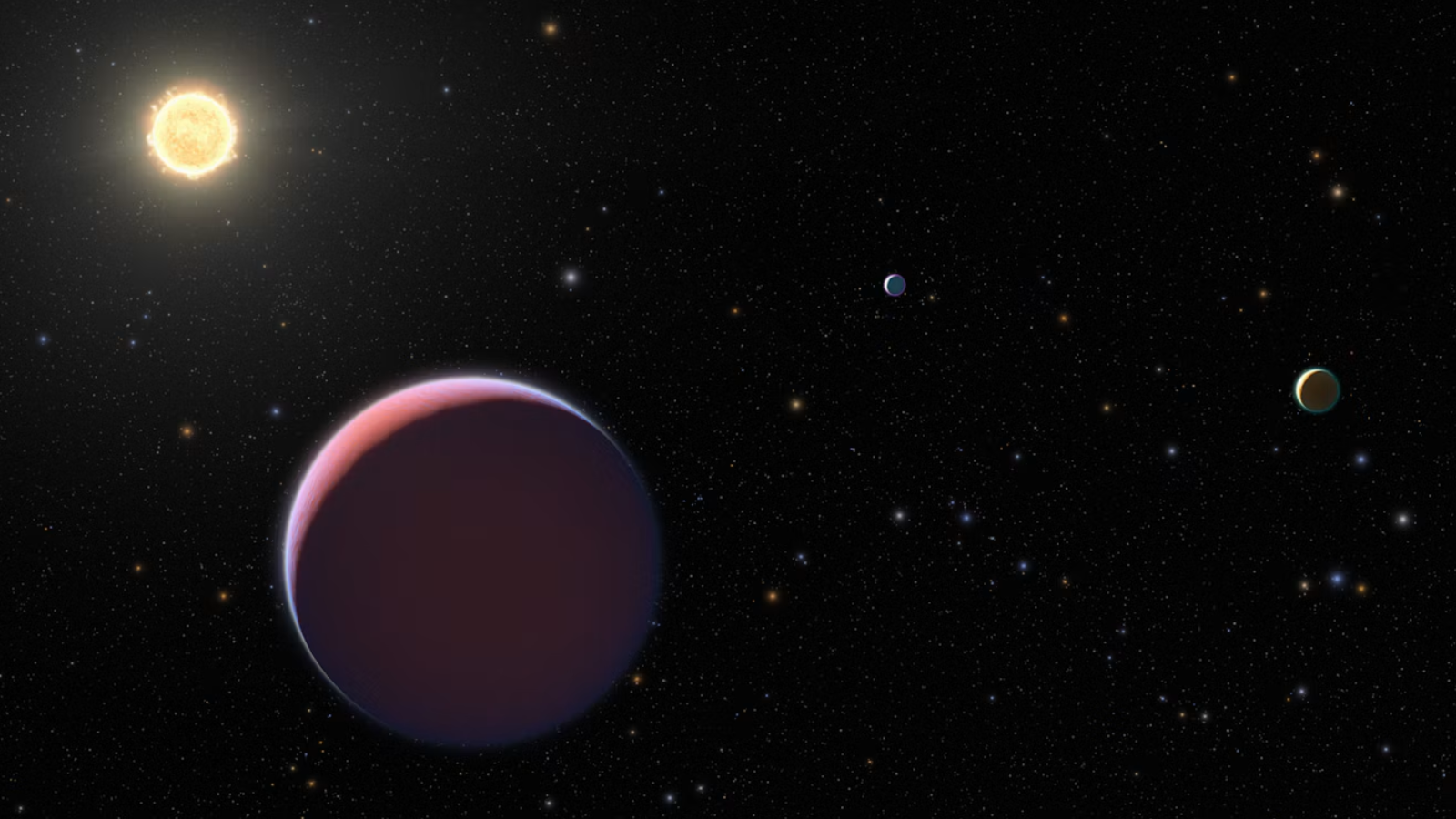 Een planeet in de ruimte