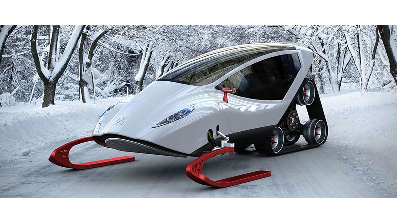 Illustratie voor: De Snow Crawler Snowmobile