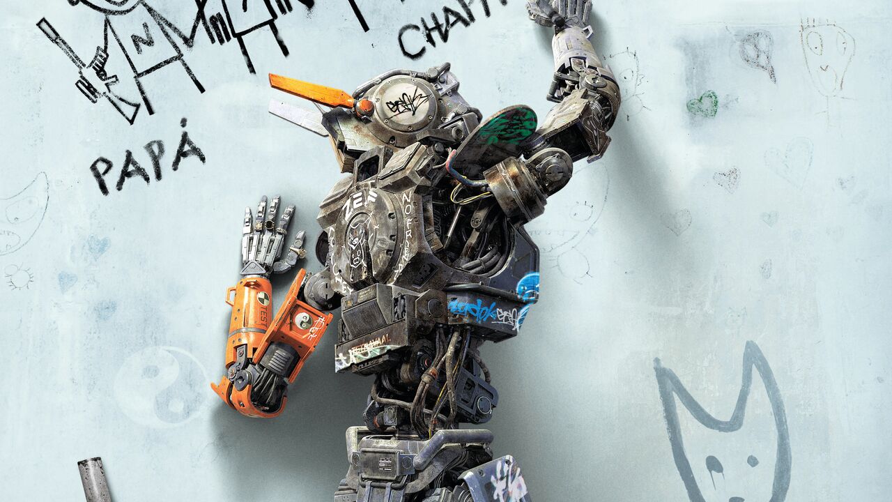 Illustratie voor: Graffiti muur ter ere van de nieuwe bioscoopfilm Chappie