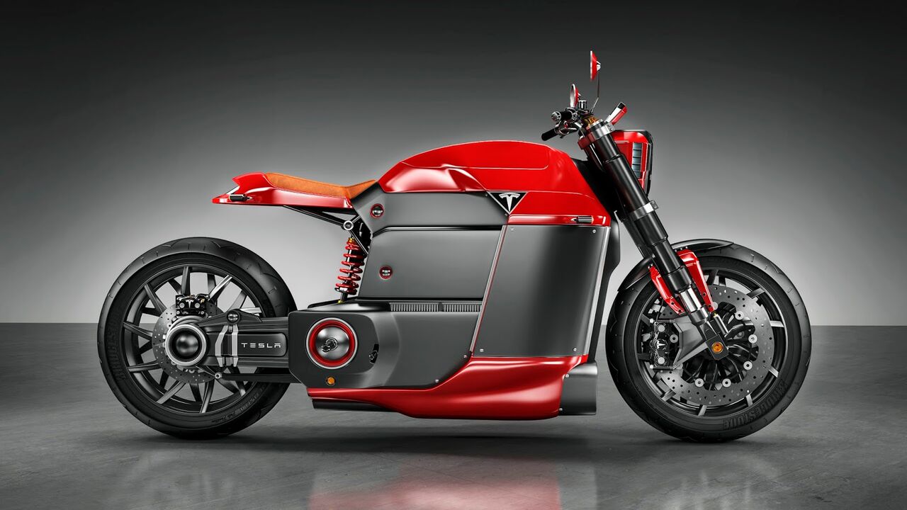 Illustratie voor: Tesla Model M Motorcycle Concept