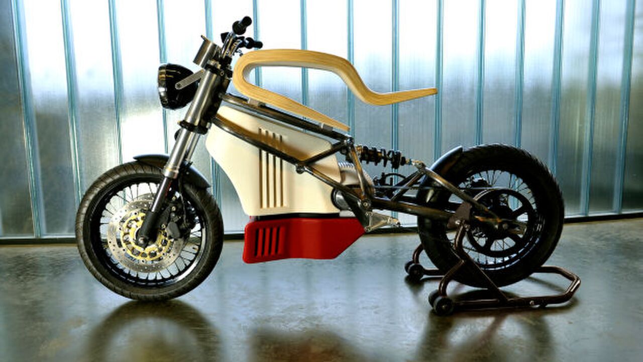 Illustratie voor: De unieke elektrische motorfiets E-Raw door Expemotion