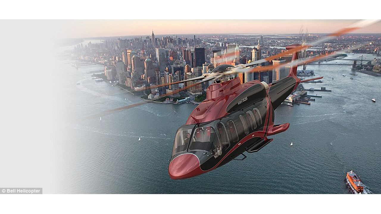 Illustratie voor: De Bell 525 Relentless, de limo van de lucht!