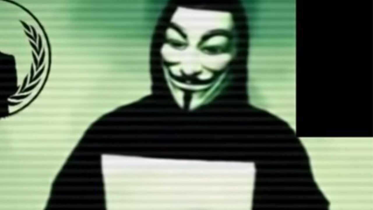 Illustratie voor: Anonymous is vandaag begonnen met klappen uitdelen aan IS