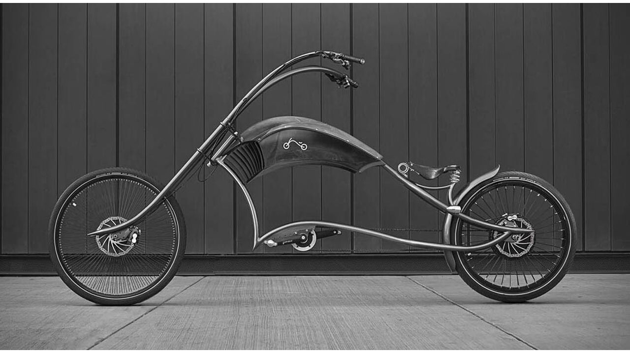 Illustratie voor: De Ono Archont Electro: een elektrische fiets in de vorm van een Harley!