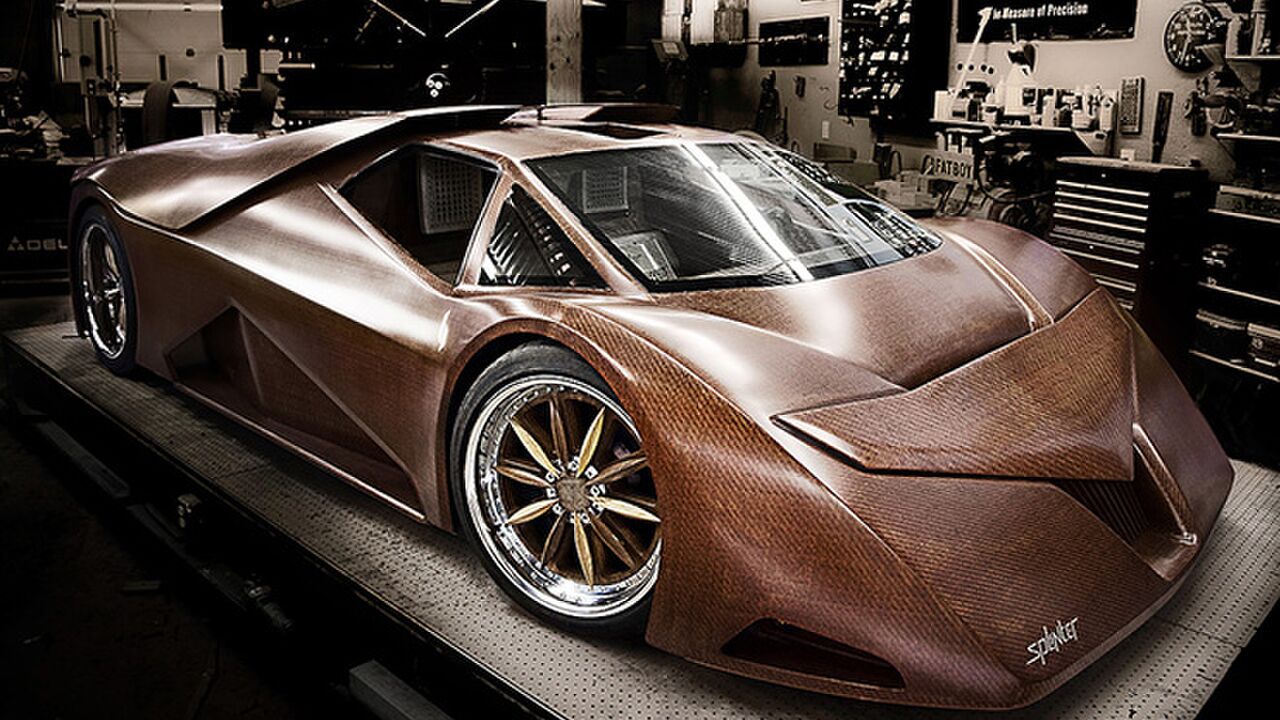 Illustratie voor: Bruut: een supercar gemaakt van hout genaamd Splinter!