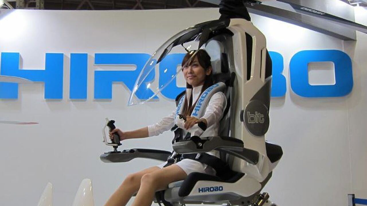 Illustratie voor: Hirobo heeft een elektrische ‘One-Man’ Helikopter gepresenteerd