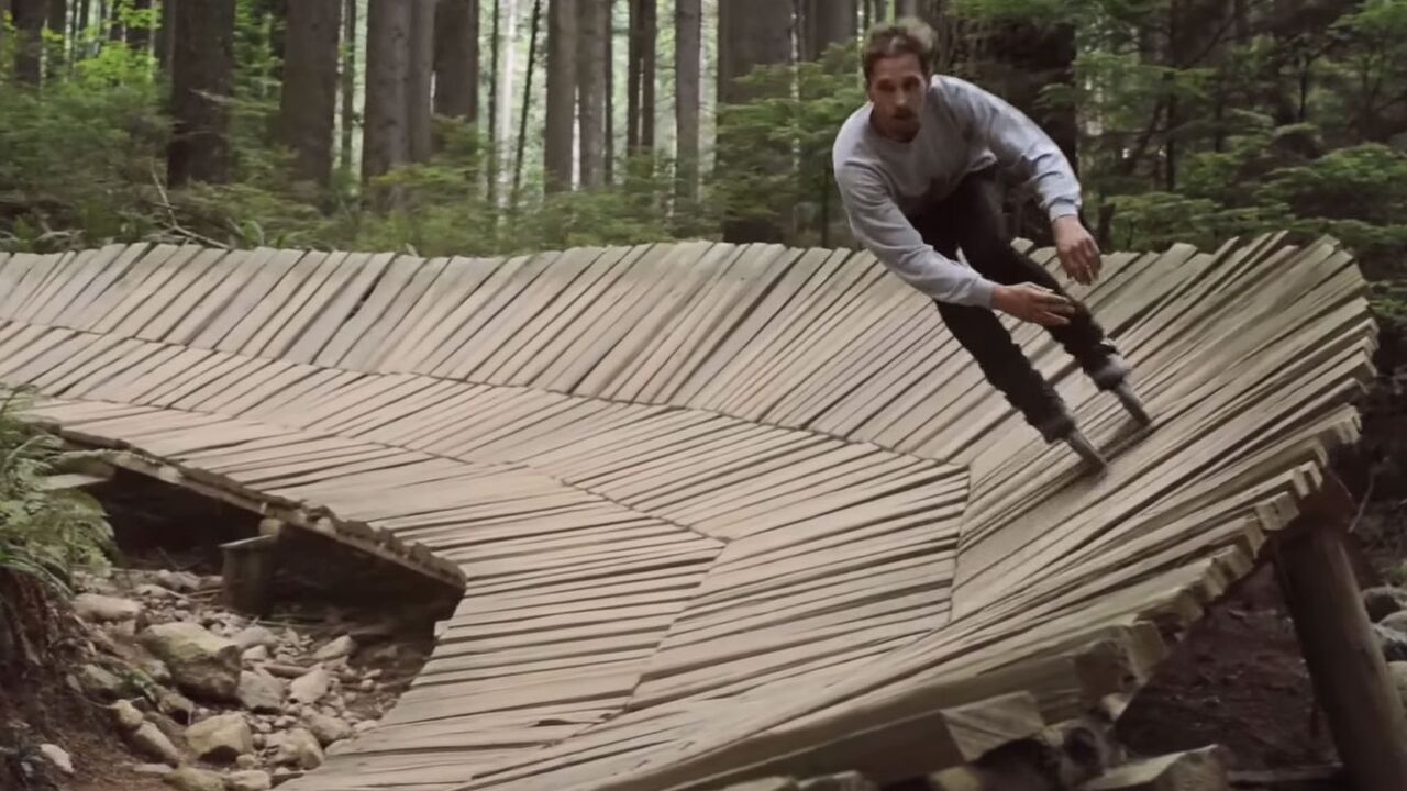 Illustratie voor: Next level skating in het bos!