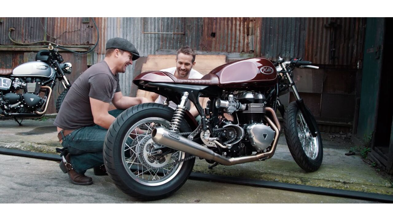 Illustratie voor: Ryan Reynolds’s custom Triumph Thruxton