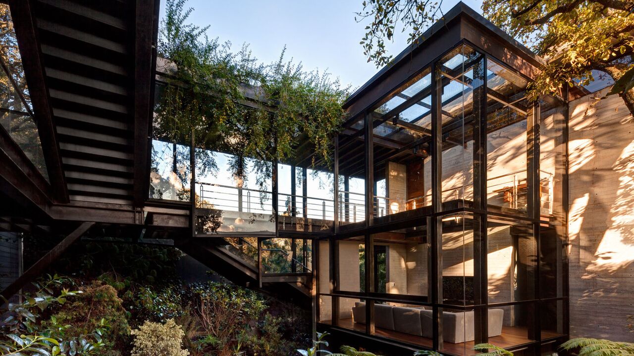 Illustratie voor: Droomhuis in Mexico City midden in de natuur
