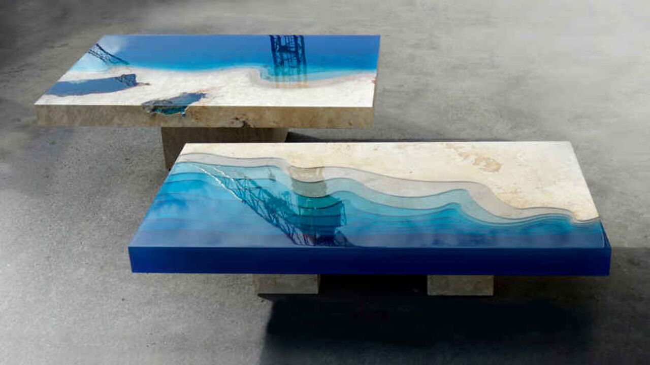 Illustratie voor: Ware eyecatchers! De lagoon tafels van Alexandre Chapelin