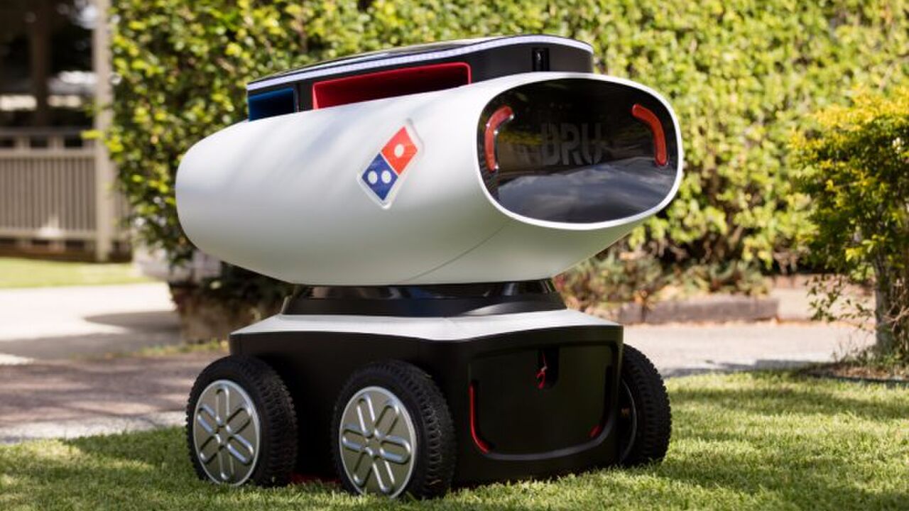 Illustratie voor: In de toekomst kunnen we pizza laten bezorgen door robots!