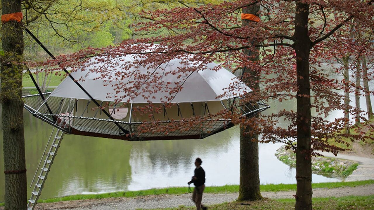 Illustratie voor: De Dom’Up is een next level boomhut!