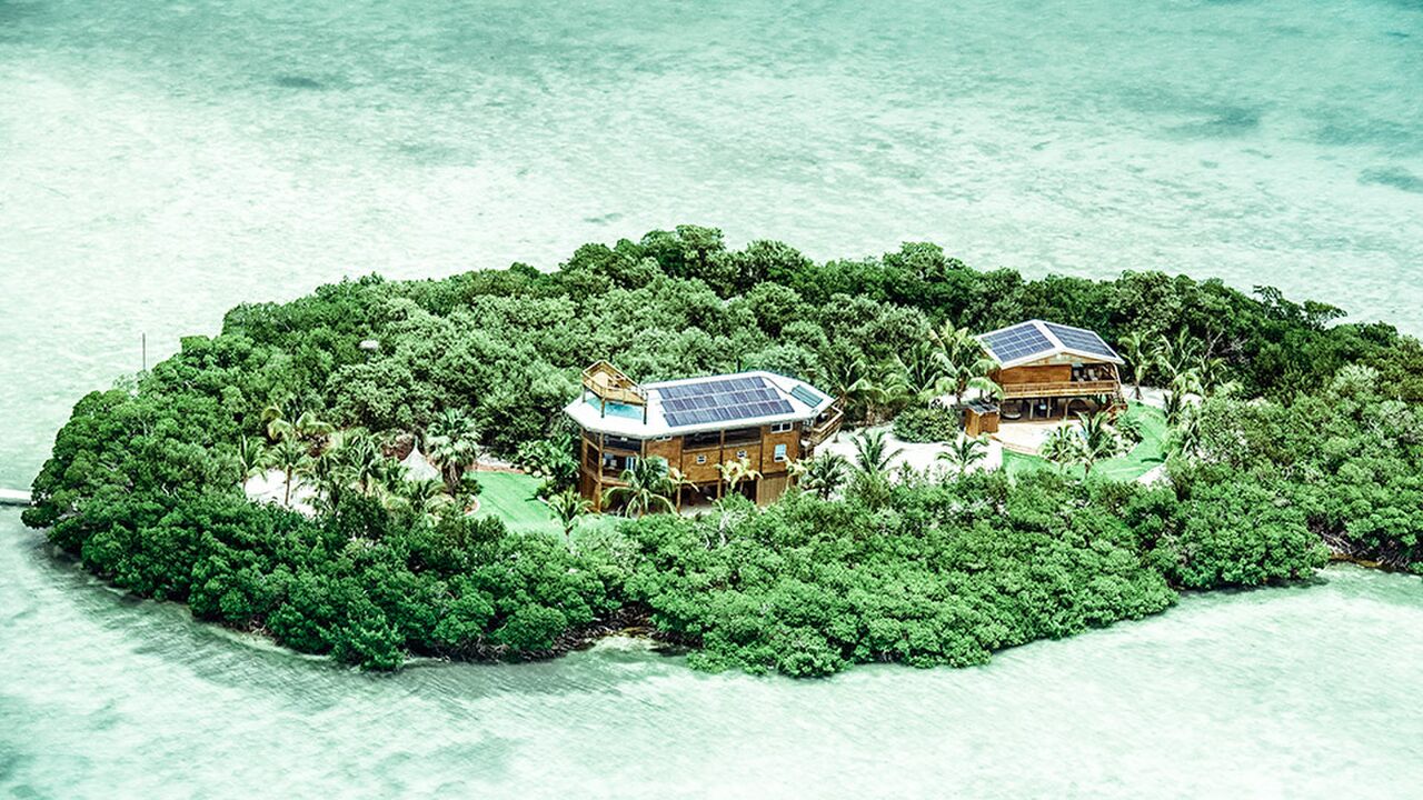 Illustratie voor: Ga samen met jouw vrienden naar dit brute privé eiland