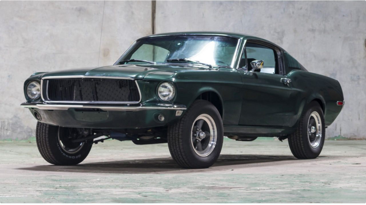 Illustratie voor: Een replica Ford Mustang Fastback van de beroemde film Bullit wordt geveild