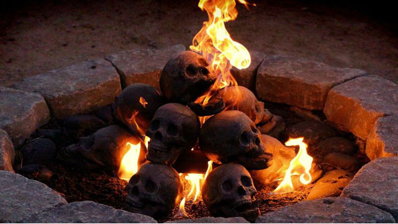 Fire Pit Skulls