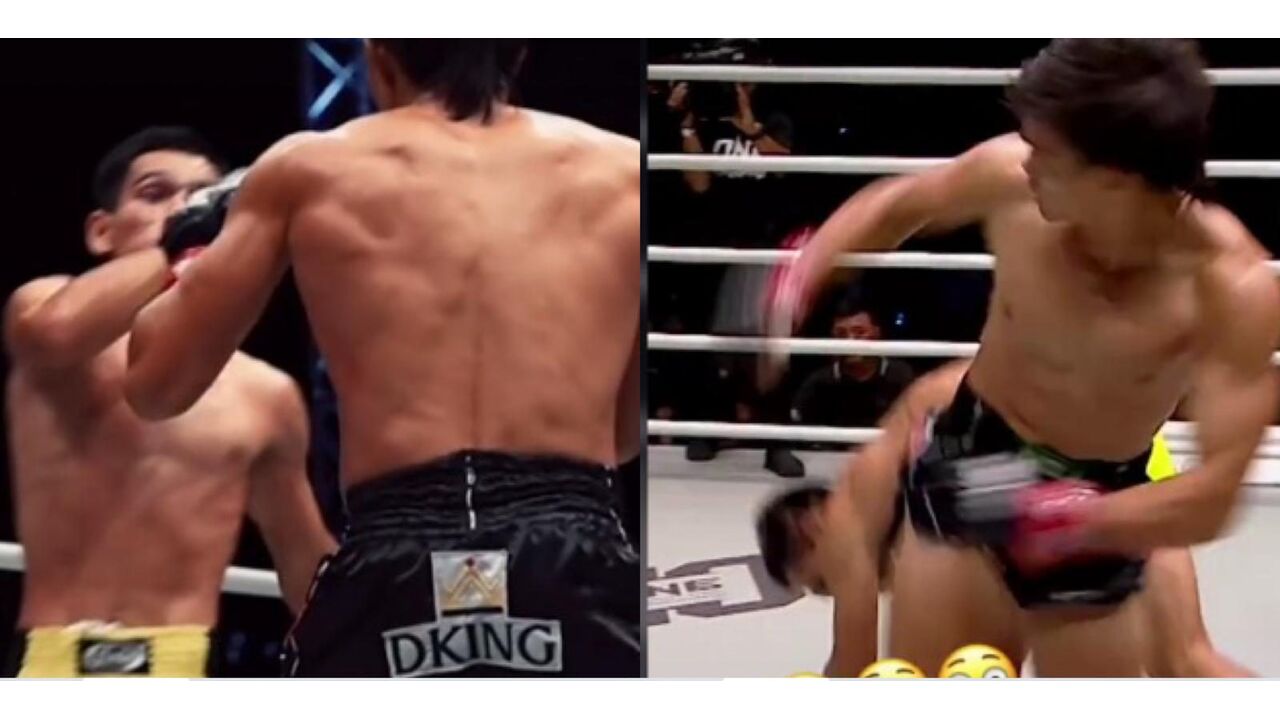 Illustratie voor: Geniaal moment in MMA: vechters feliciteren elkaar tijdens gevecht na een bizarre actie