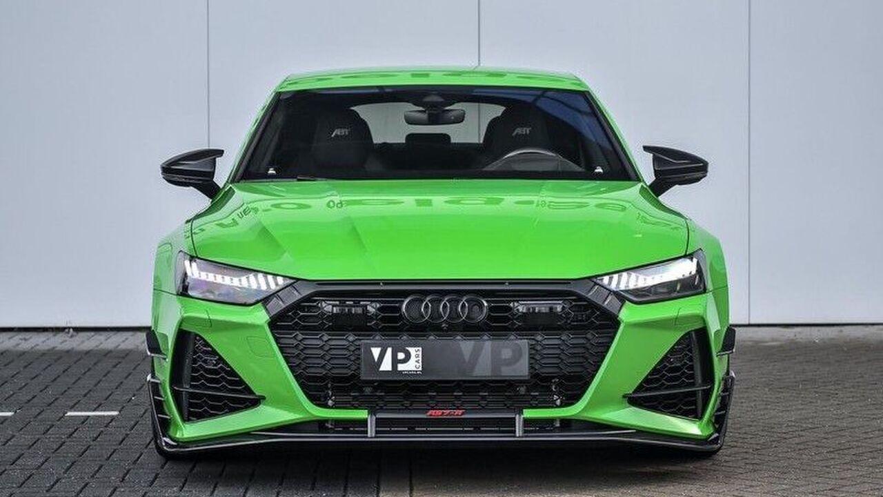 Illustratie voor: Deze gifgroene Audi RS7-R ABT staat nu te koop