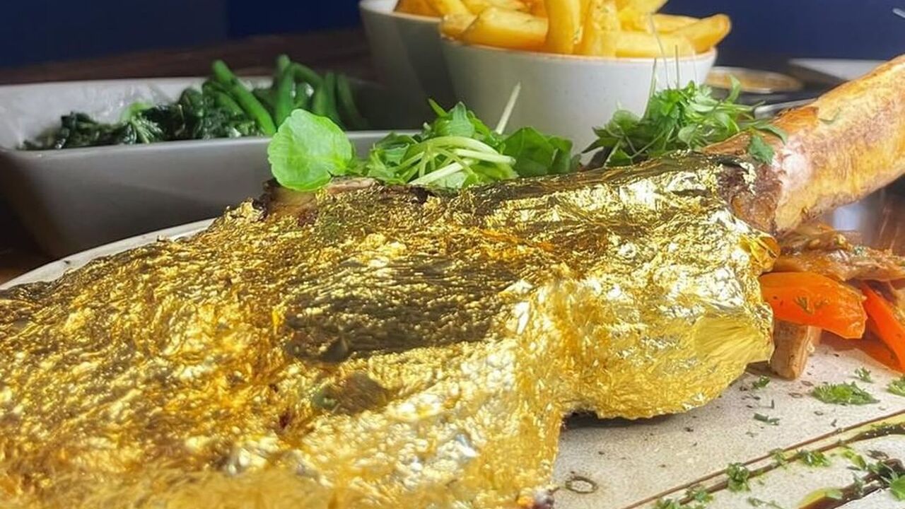 goedkope gouden Tomahawk Steak