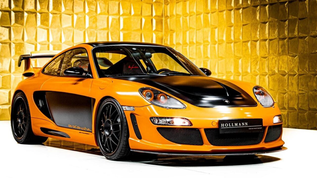 Illustratie voor: Sla 265K kapot op deze getunede, knaloranje Porsche