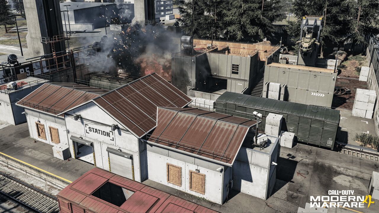 Een screenshot van een Call of Duty-map
