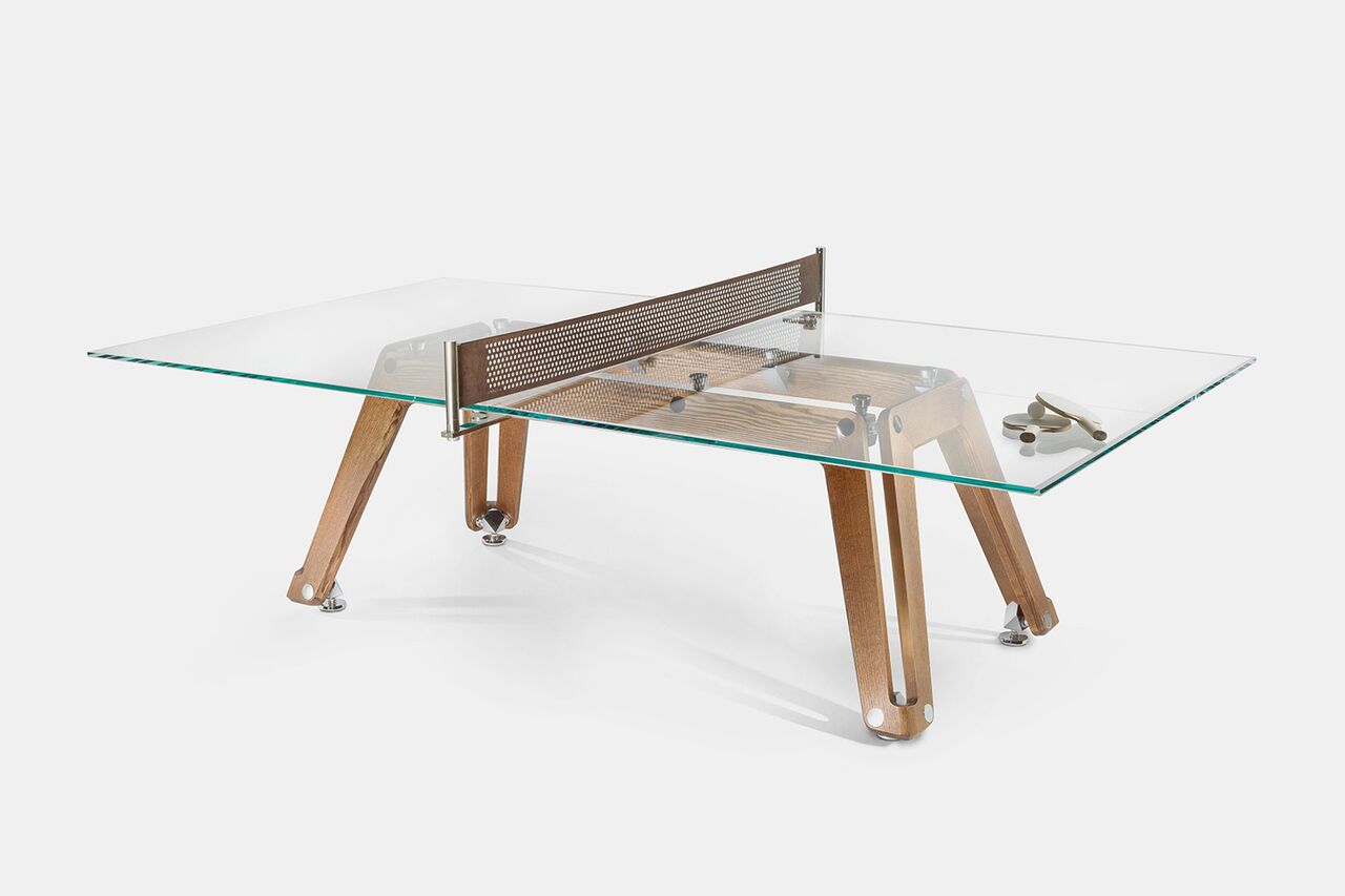 Glazen pingpongtafel
