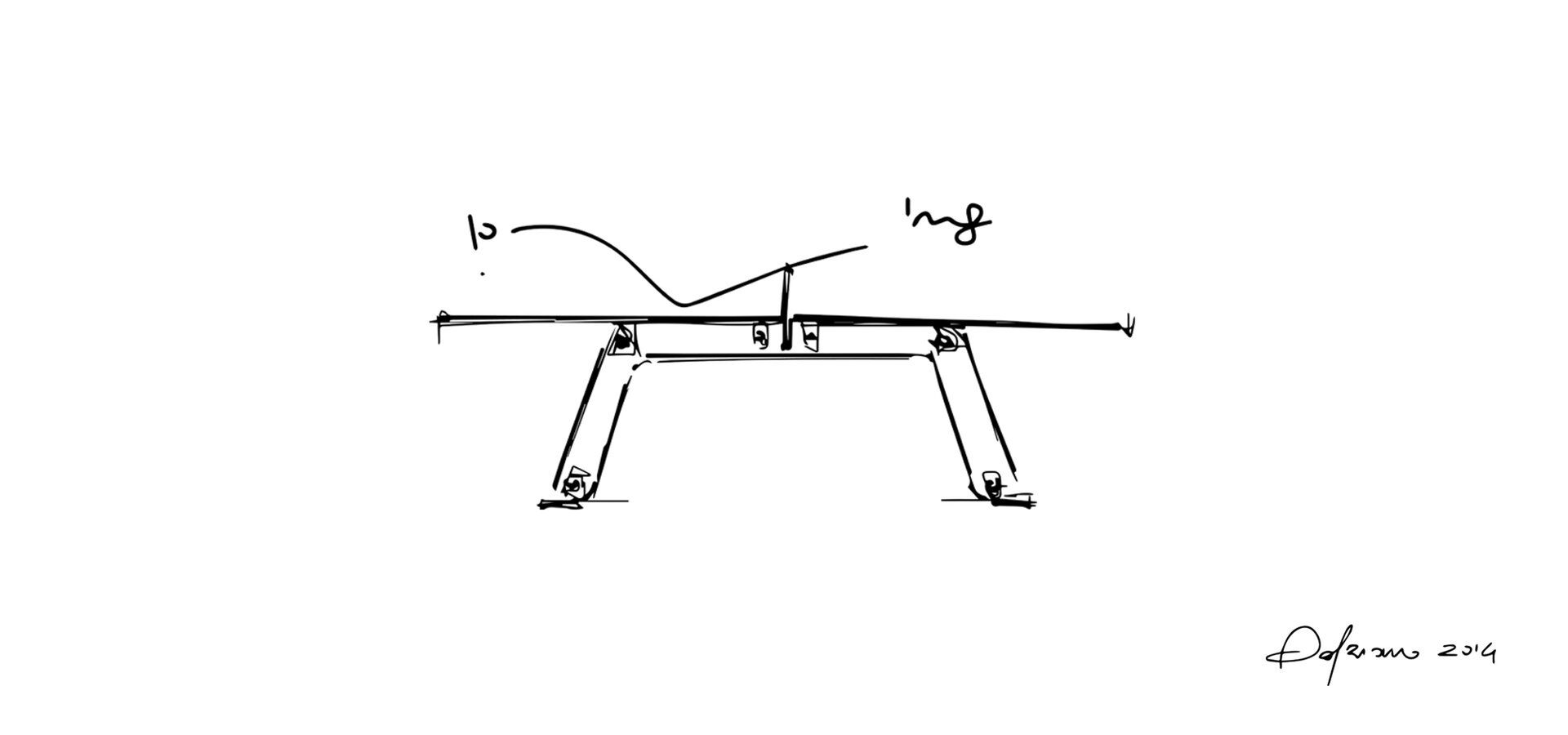Glazen pingpongtafel