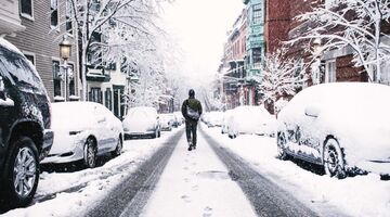 rijden met een winterjas
