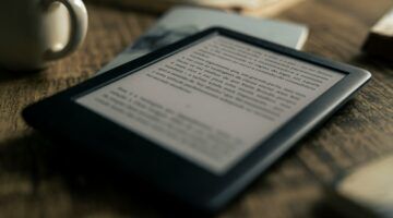 Een oude Kindle van Amazon