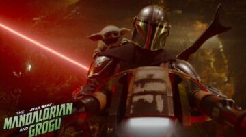 Grogu samen met de mandalorian in de nieuwe star wars film