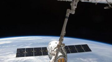 het uitzicht vanuit een ruimteschip