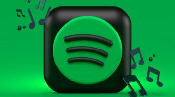 Het logo van Spotify in een 3d jasje