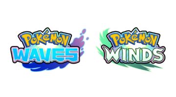 De logo's van Pok&eacute;mon Winds en Waves