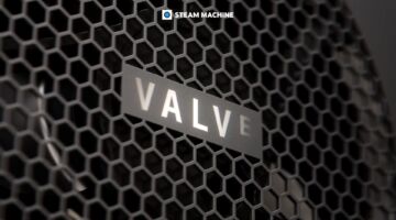 Het logo van Valve op de Steam Machine