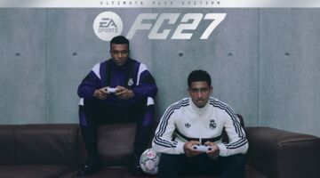 Mbapp&eacute; en Bellingham op de cover van EA Sports FC 27