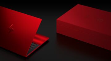 De HP laptop in de iconische rode kleur van Ferrari